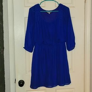 Blue thin, flowy dress